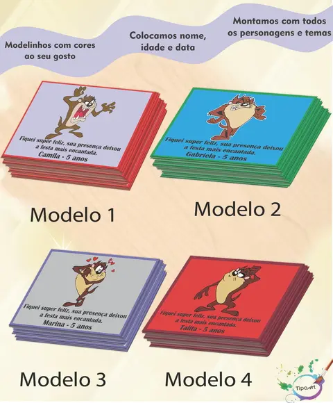 Tag Frente Taz Mania- 7x5