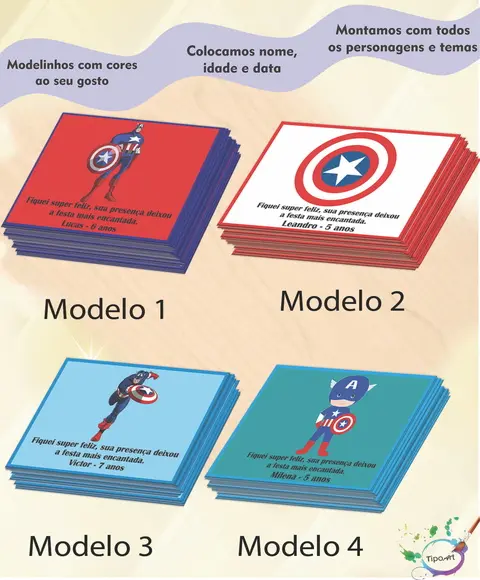 Tag Frente-capitão America-7x5