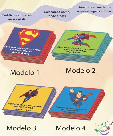 Tag Frente-super Homem-7x5