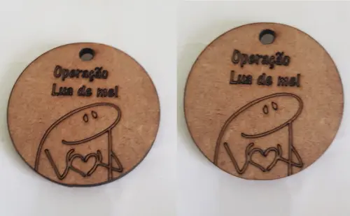Tag mdf 3mm-corte e Gravação a Laser