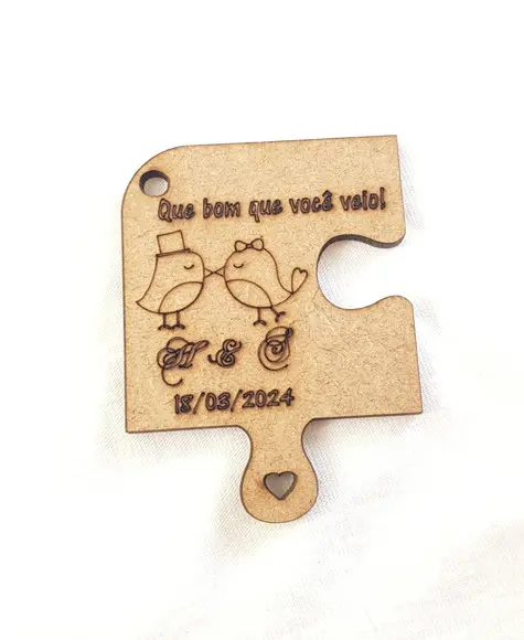 Tag mdf 3mm-corte e Gravação a Laser