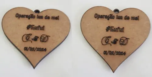 Tag mdf 3mm-corte e Gravação a Laser