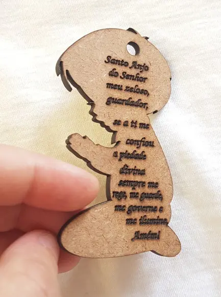 Tag mdf 3mm-corte e Gravação a Laser