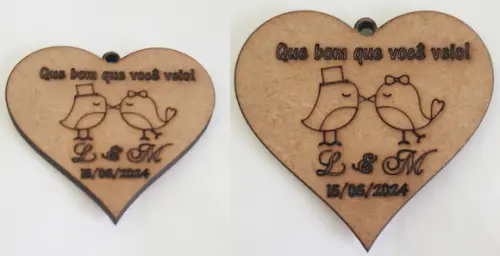 Tag mdf 3mm-corte e Gravação a Laser