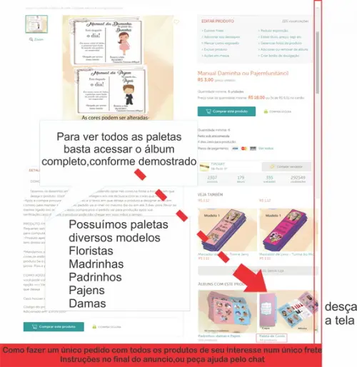 Tag Paleta de Cores Madrinhas-Modelo 3