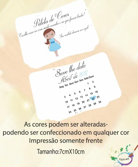 Tag Paleta E Calendário Dama/florista