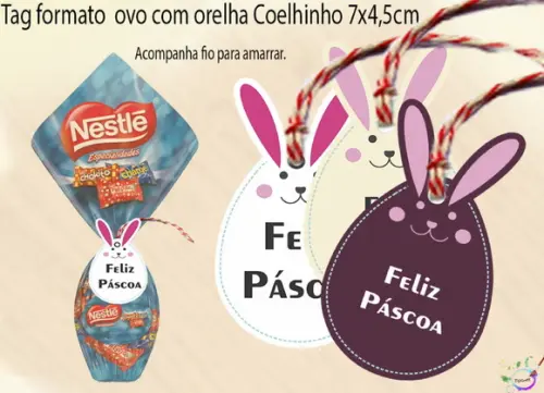 Tag para Ovo de Páscoa-corte Especial
