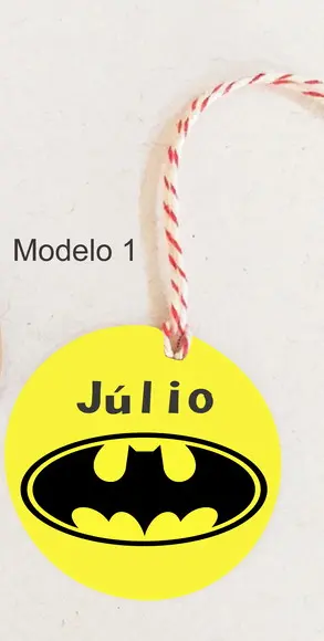 Tag Redonda (com Cordão)- Batman