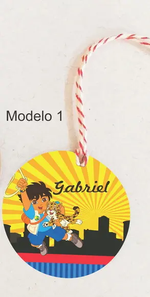 Tag Redonda (com Cordão)- Dora