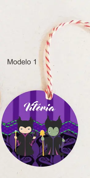 Tag Redonda (com Cordão)- Malévola