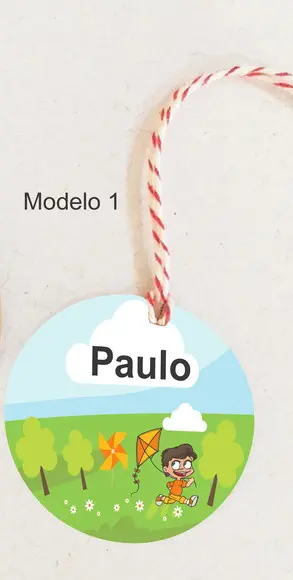 Tag Redonda (com Cordão)- Pipa e Catavento