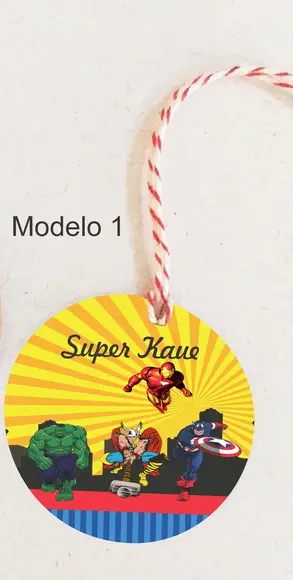 Tag Redonda (com Cordão)- Vingadores
