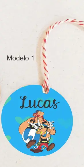 Tag Redonda (com Cordão)-asterix
