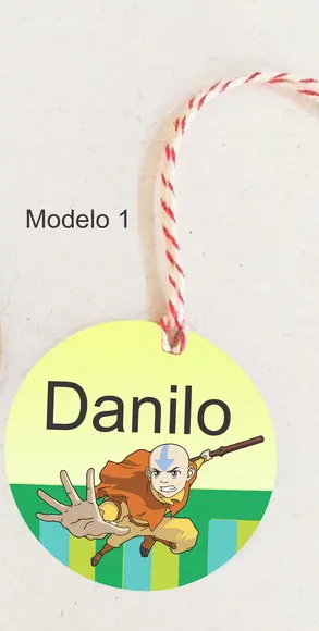 Tag Redonda (com Cordão)-avatar Aang