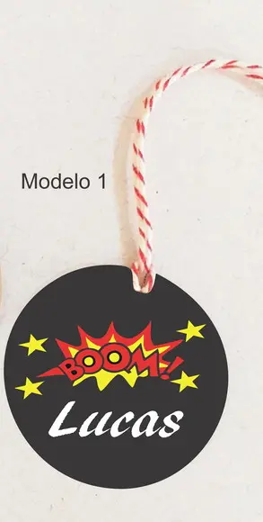 Tag Redonda (com Cordão)-bomba