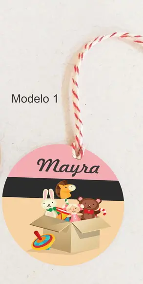 Tag Redonda (com Cordão)-boneca