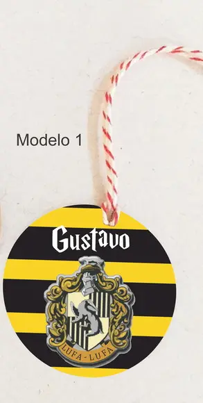 Tag Redonda (com Cordão)-brasões Hogwarts