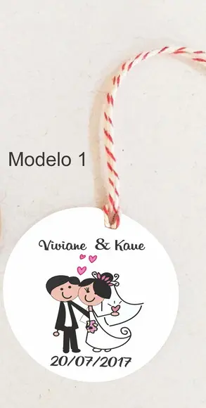 Tag Redonda (com Cordão)-casal