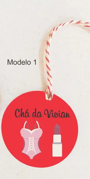 Tag Redonda (com Cordão)-chá de Lingerie