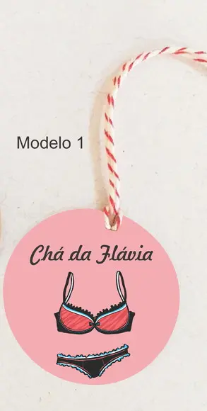Tag Redonda (com Cordão)-chá de Lingerie