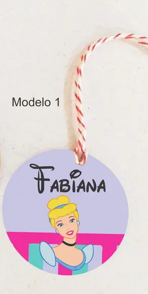 Tag Redonda (com Cordão)-cinderela