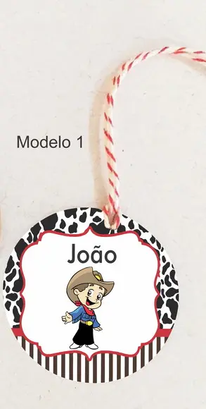 Tag Redonda (com Cordão)-cowboy