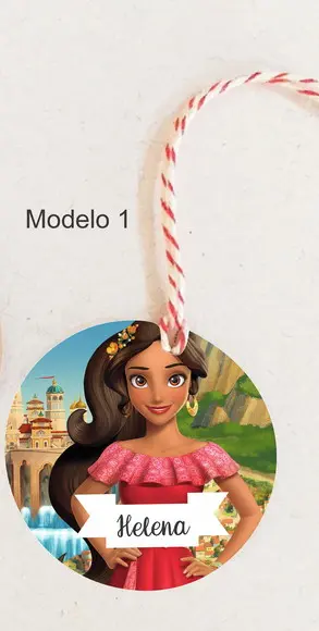 Tag Redonda (com Cordão)-elena de Avalor