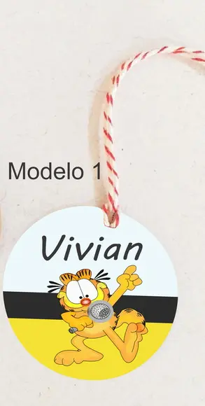 Tag Redonda (com Cordão)-garfield