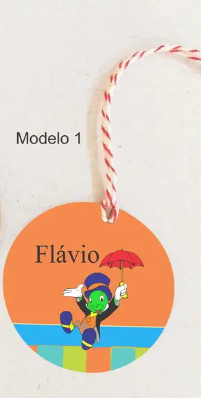 Tag Redonda (com Cordão)-grilo Falante