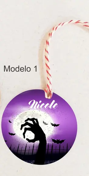 Tag Redonda (com Cordão)-halloween#2