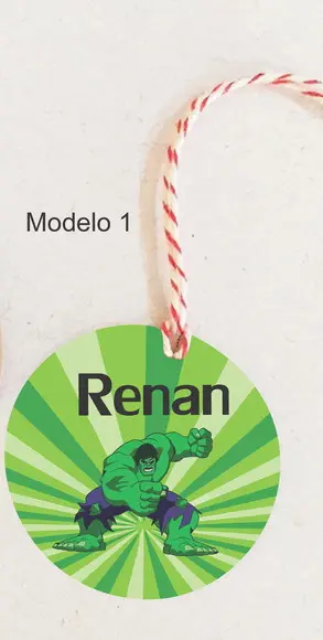 Tag Redonda (com Cordão)-hulk