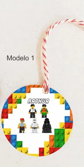 Tag Redonda (com Cordão)-lego