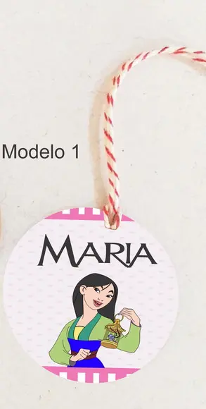 Tag Redonda (com Cordão)-mulan