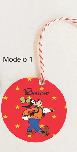 Tag Redonda (com Cordão)-pateta