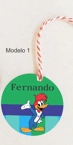 Tag Redonda (com Cordão)-pica Pau