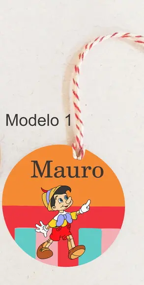Tag Redonda (com Cordão)-pinoquio