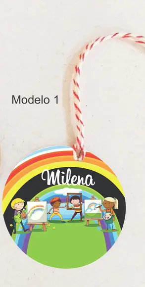Tag Redonda (com Cordão)-pintando o 7