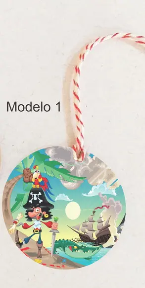 Tag Redonda (com Cordão)-pirata