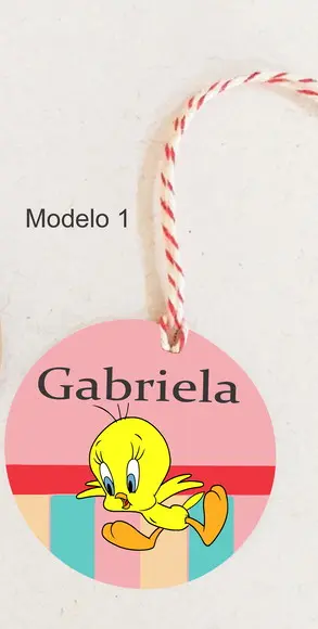 Tag Redonda (com Cordão)-piu Piu