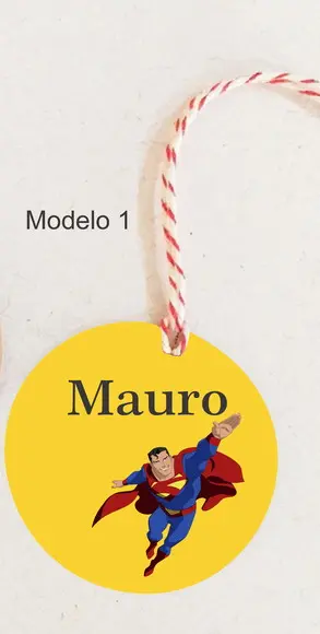 Tag Redonda (com Cordão)-super Homem
