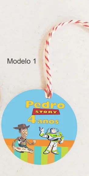 Tag Redonda (com Cordão)-toy Story
