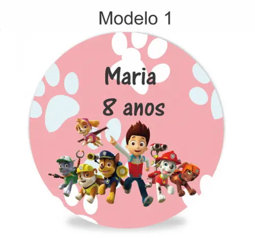 Tag Redonda (sem Cordão)- Patrulha Canina