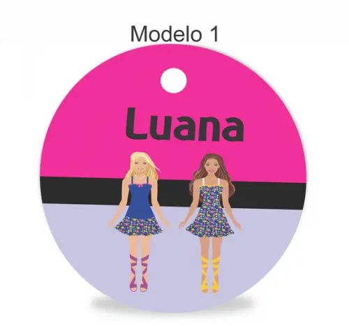 Tag Redonda (sem Cordão)-barbie