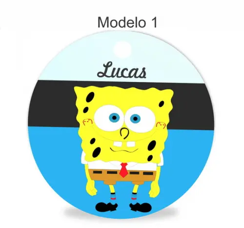 Tag Redonda (sem Cordão)-bob Esponja