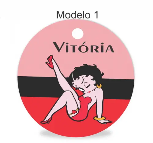 Tag Redonda (sem Cordão)-betty Boop