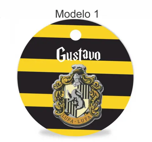 Tag Redonda (sem Cordão)-brasões Hogwarts