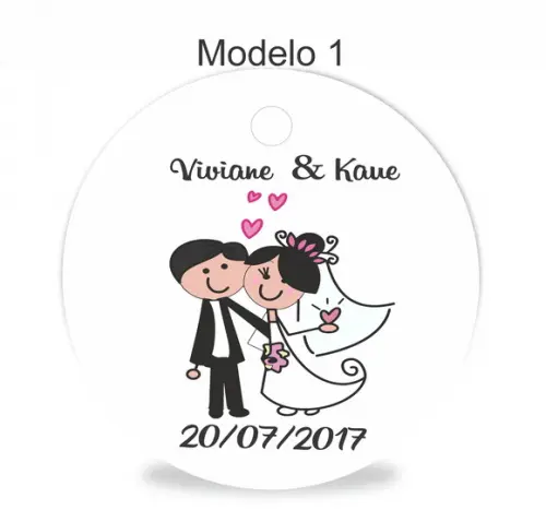 Tag Redonda (sem Cordão)-casal