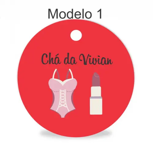 Tag Redonda (sem Cordão)-chá de Lingerie