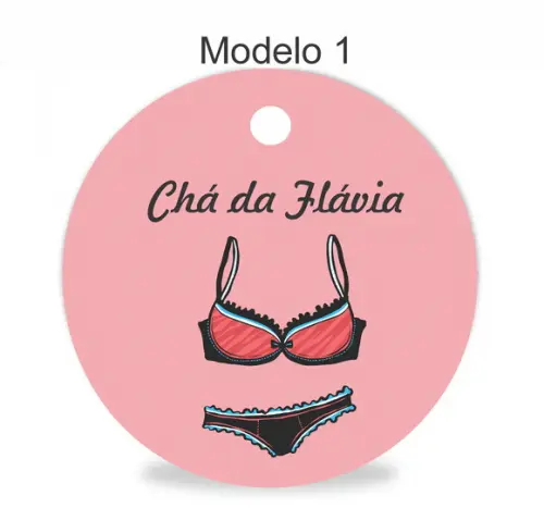 Tag Redonda (sem Cordão)-chá de Lingerie