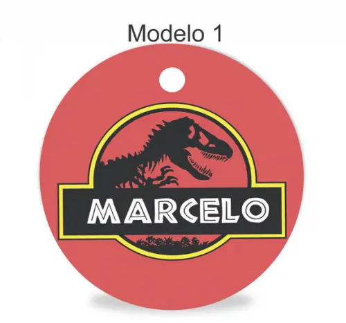 Tag Redonda (sem Cordão)-dinossauros